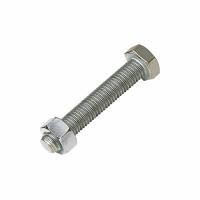 M6 x 40 Plated High Tensile Set Screw and Nut