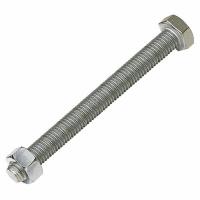 M6 x 70 Plated High Tensile Set Screw and Nut (Pk 20)