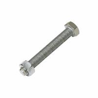 M8 x 60 Plated High Tensile Set Screw and Nut