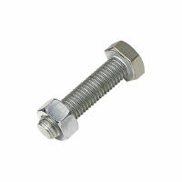 M12 x 50 Plated High Tensile Set Screw and Nut