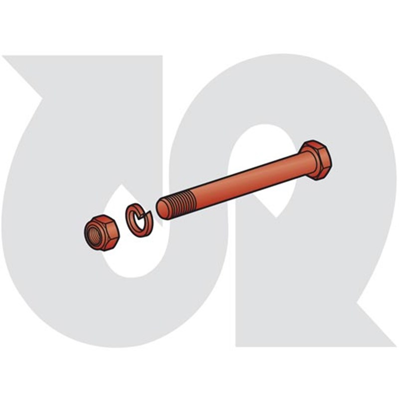 M10 x 85mm Bolt, Lock Nut & Spring Washer