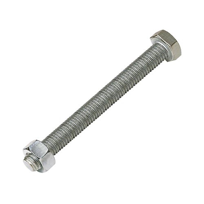 M8 x 80 Plated High Tensile Set Screw and Nut