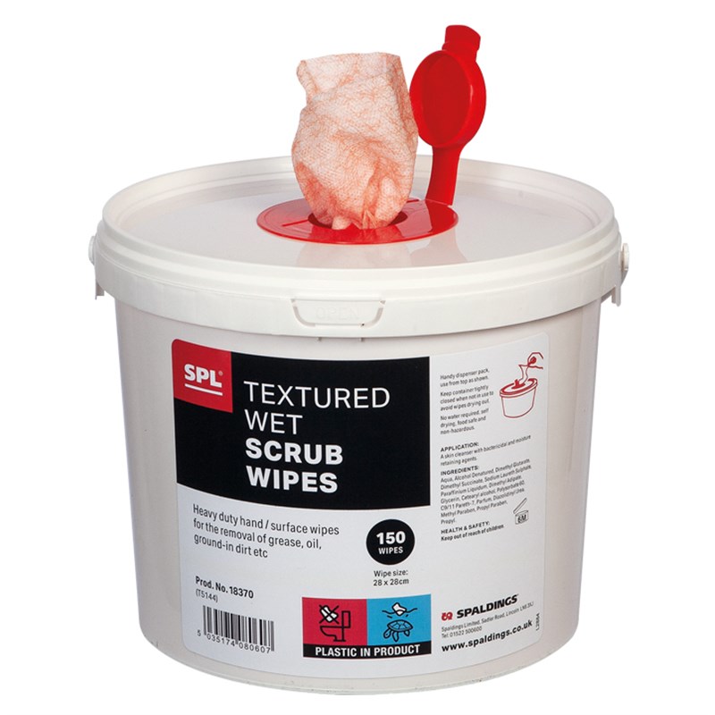 Heavy Duty Wet Scrub-wipes (Tub of 150 wipes)