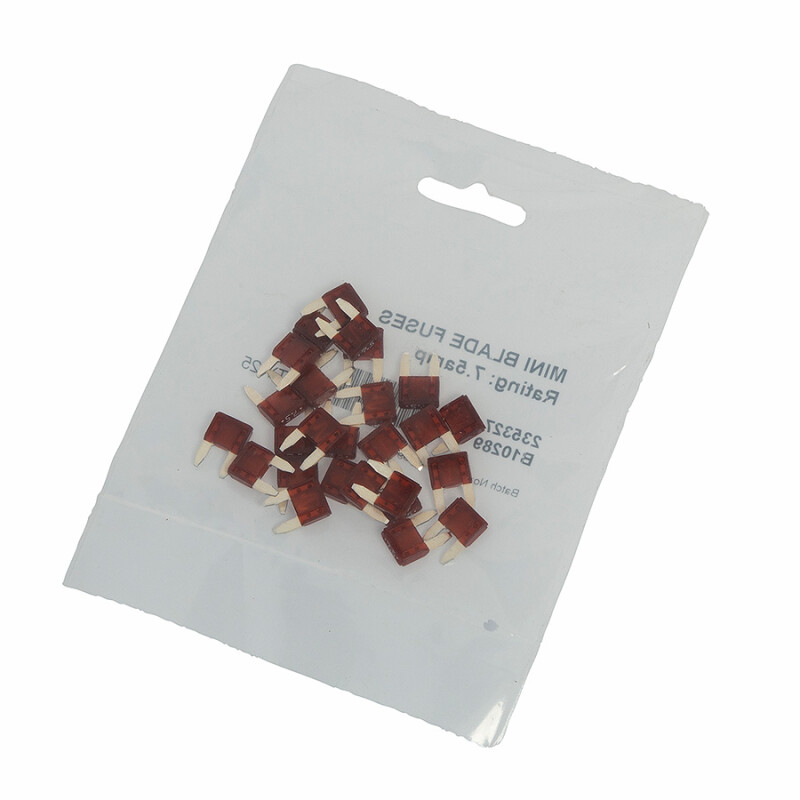 7.5 Amp Mini Blade Fuse (Brown), Pk 25