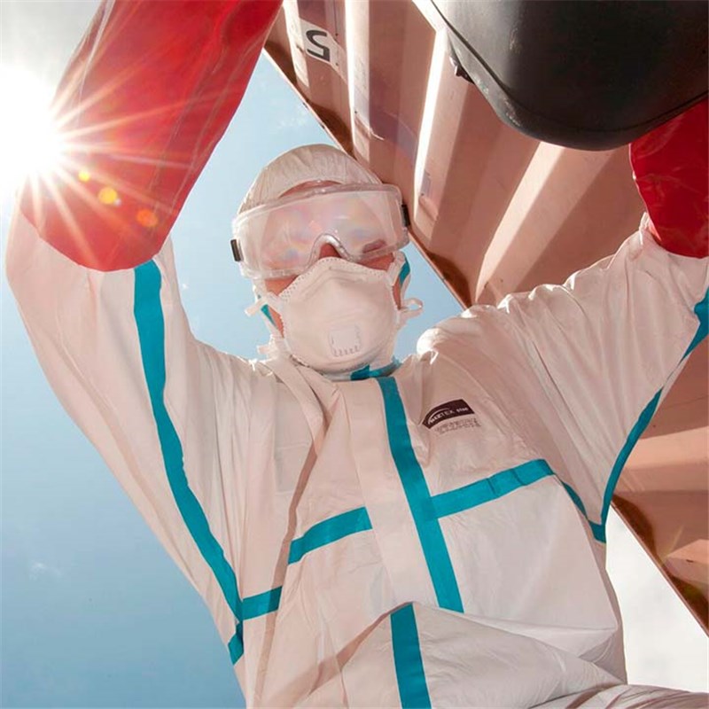 BIZTEX® ST60 Protective Coverall Type 4/5/6 - White with Hood, Medium