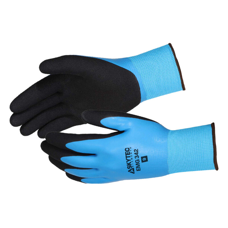 Water Repellent Fully-Coated Grip Gloves, Size 10 (XL)