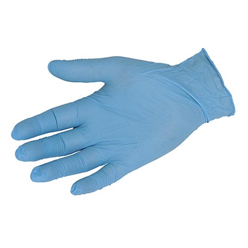 Blue Nitrile Gloves, Large, Pk 100 
