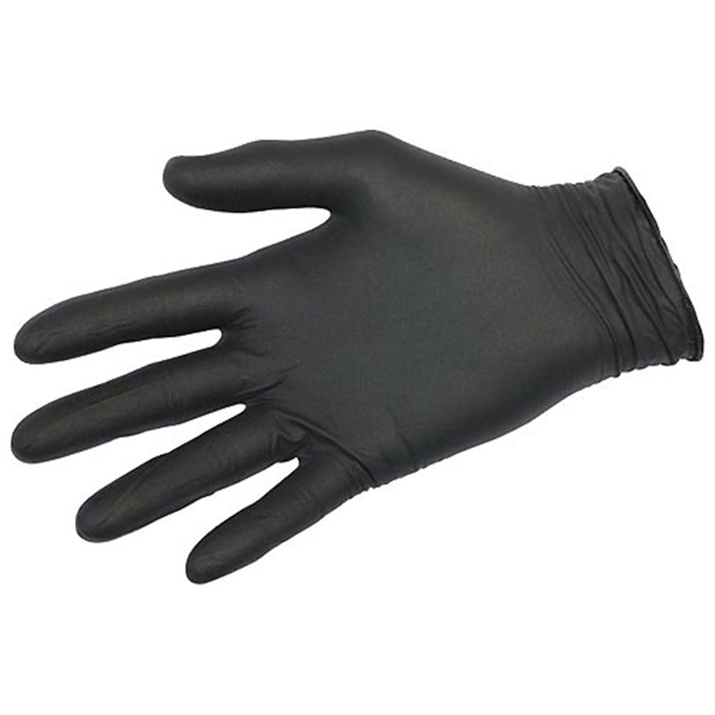 Black Nitrile Gloves, Large , Pk 100 