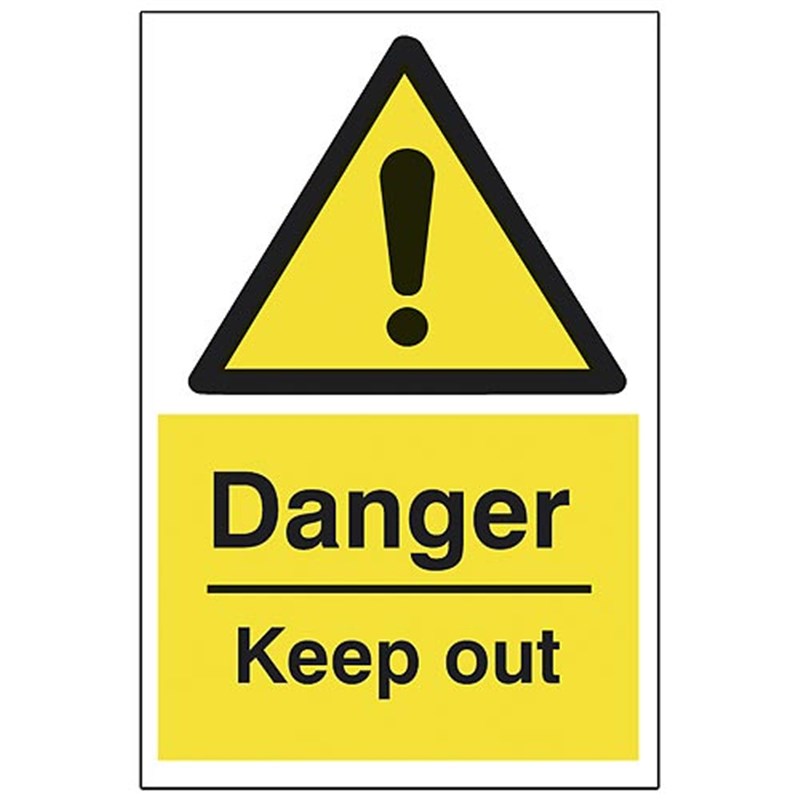 Danger Keep Out Sign 300 x 400 x 3mm