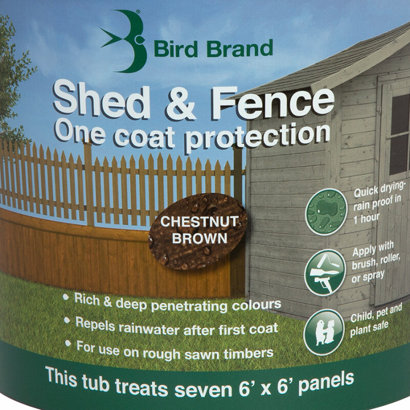 Shed & Fence One Coat Protection (Chestnut Brown), 5 litres