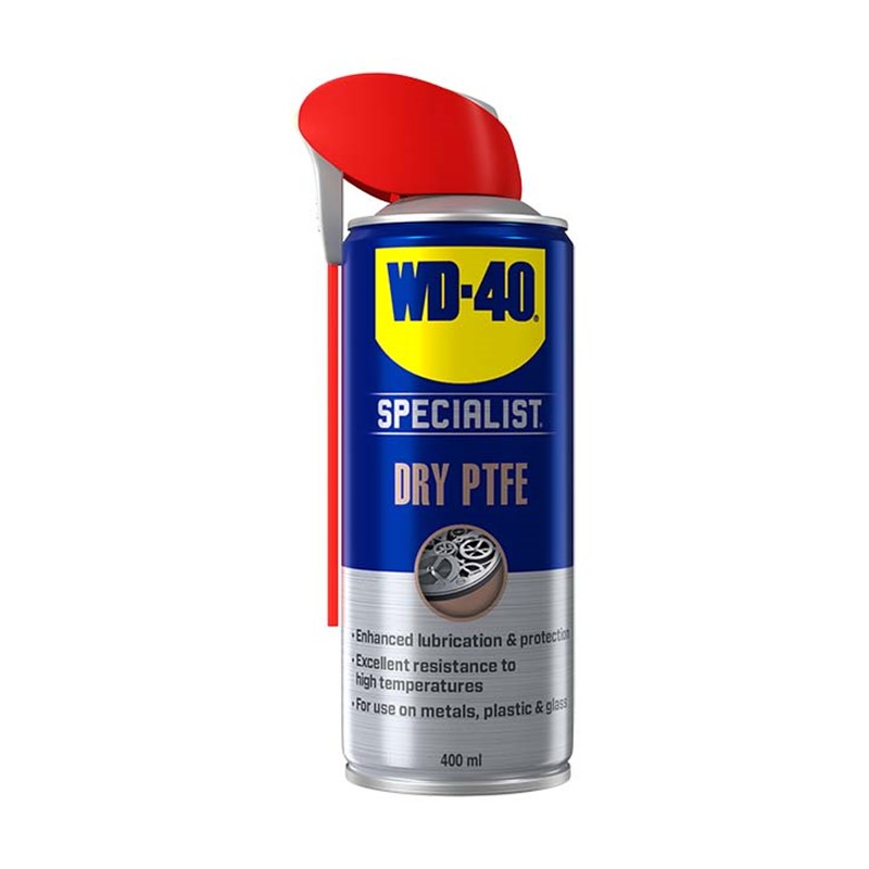 WD-40® Specialist Anti Friction Dry PTFE Lubricant with Smart Straw, 400ml Aerosol