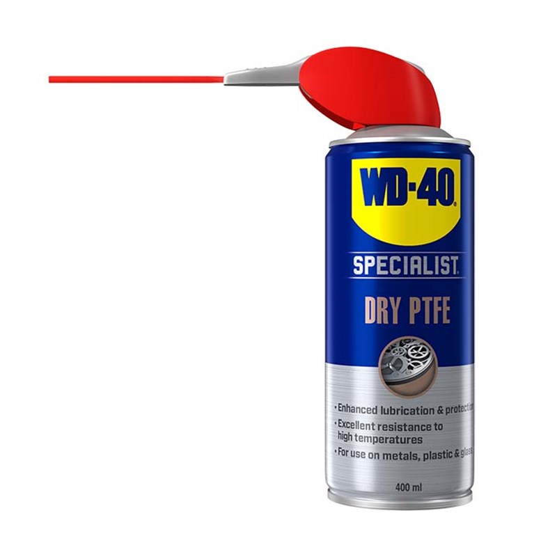 WD-40® Specialist Anti Friction Dry PTFE Lubricant with Smart Straw, 400ml Aerosol