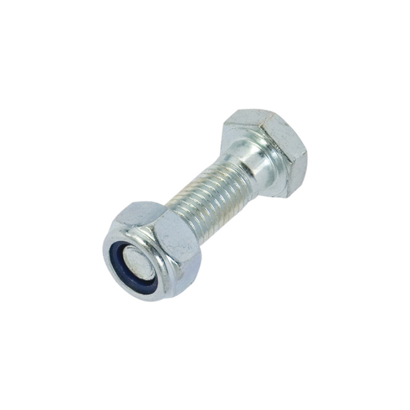 M16 x 50 Plated High Tensile Bolt (G10.9) & Nylon Lock Nut (Pk 10)