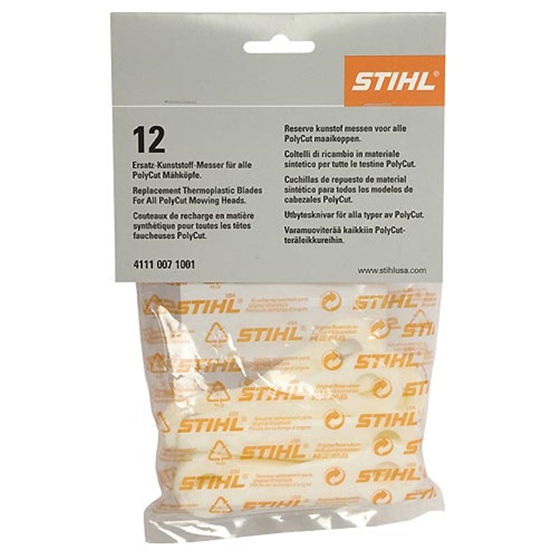 STIHL Replacement Plastic PolyCut Blades, 4111 007 1001 (Pk 12)